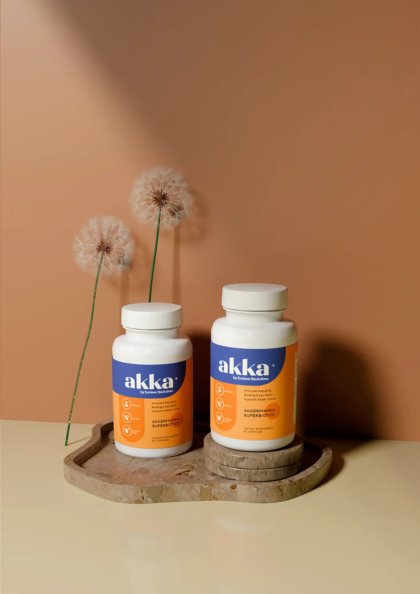 Akka supplement bottles